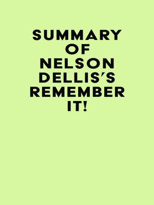 cover image of Summary of Nelson Dellis's Remember It!